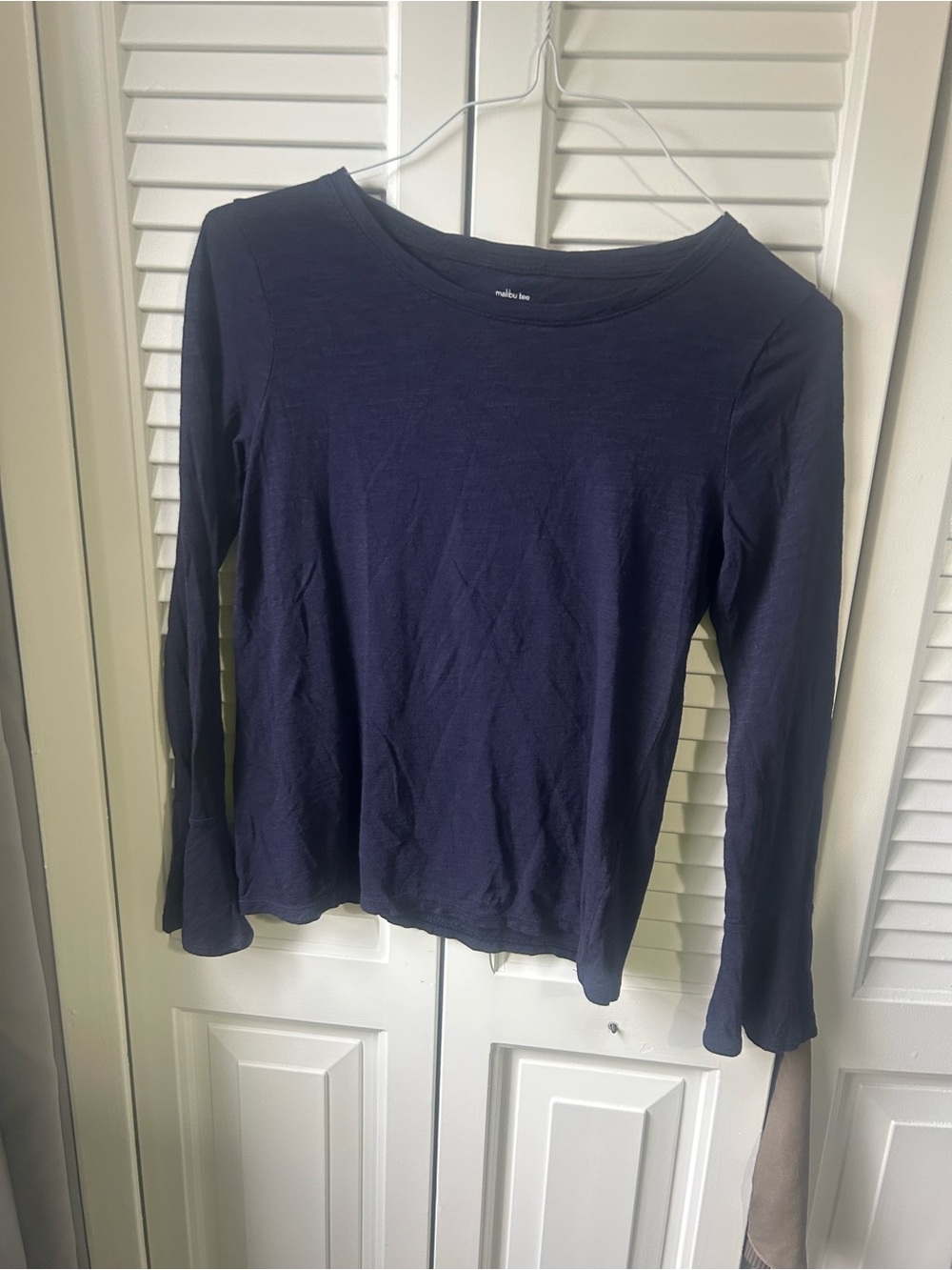 Banana Republic Navy Long-Sleeve Crew Neck Top